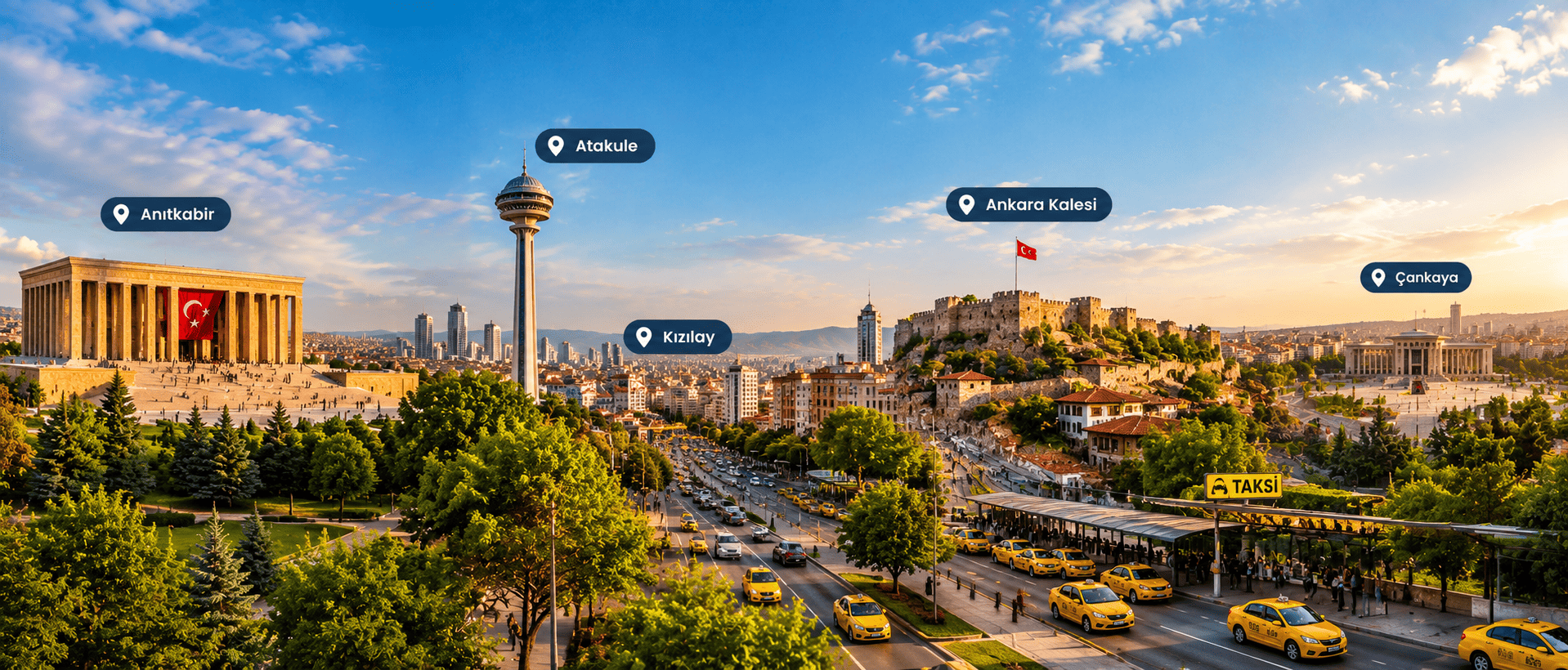 Ankara şehir merkezi - Ankara taksi çağır