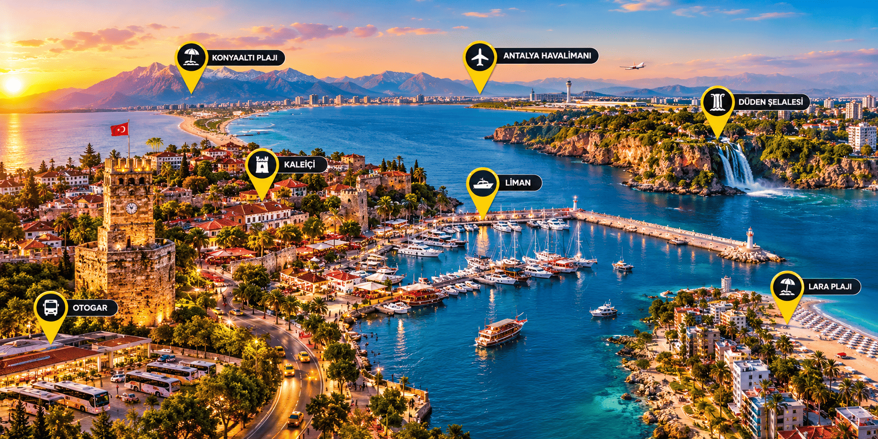 Antalya şehir merkezi - Antalya taksi çağır