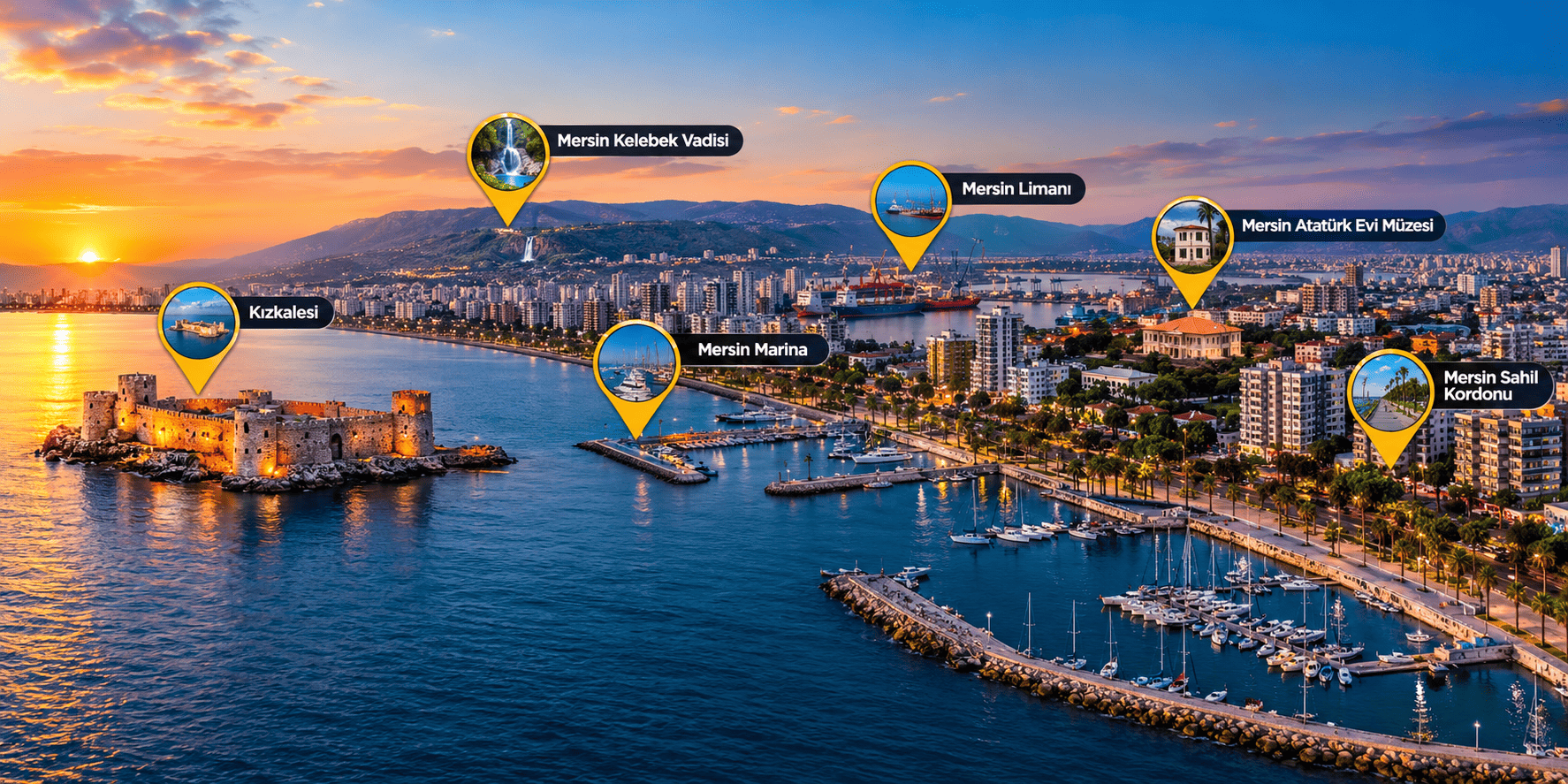 Mersin şehir merkezi - Mersin taksi çağır